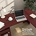 Bush Home Cabot 60W L Shaped Computer Desk with Storage in Harvest Cherry, 60-inch Corner Table with Drawers for Home Office Workspace