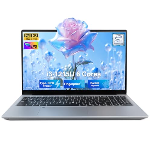 NIMO 15.6' FHD IPS Student-Laptop-Computer - Intel Core i3-1215U(Beat i5-1135G7, 6 Cores Up to...