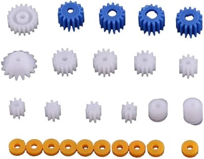 Plastic Spindle Worm Gear Sleeve, Motor Gears Toy Accessories Shaft for DIY Model Technology Small Parts Cars Sleeve Set Crown Single Double Reduction Car Robot and Sleeves Wearable Aircraft 26PCS