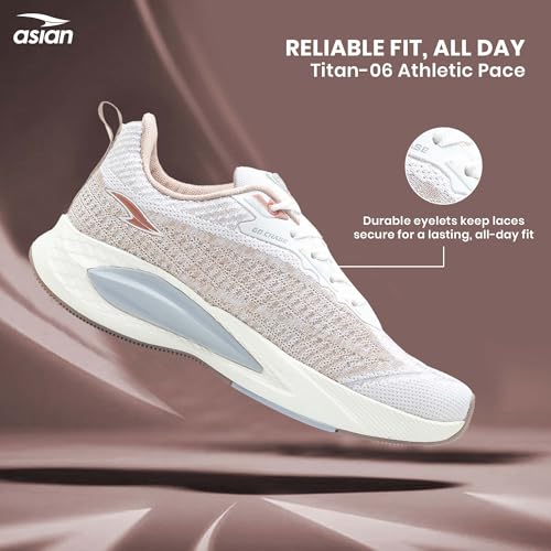 Image of ASIAN Titan-06 Men's Sports Shoes| Lightweight & Breathable Lace-Up Running Shoes | Stylish All-Day Comfort Trainers for Gym, Walking, Casual