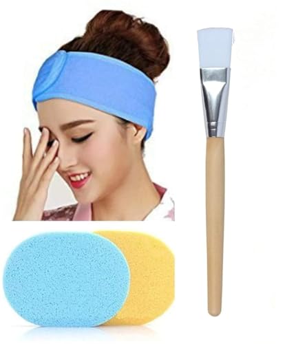 Image of Facial Mask Brush, Professional Skincare Applicator with Wooden Handle, White Bristles