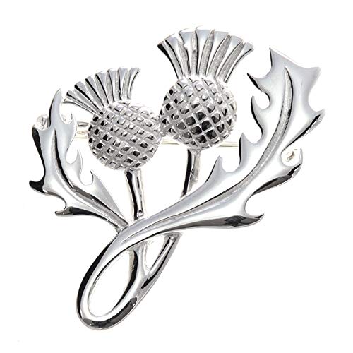Alexander Castle 925 Sterling Silver Scottish Thistle Brooch Pin with