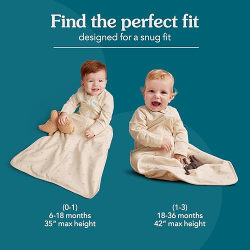 Image of Love to Dream Sleep Bag, 2.5 TOG, Long Sleeve, Wearable Blanket & Built-in Quilt, Machine Washable Quilted Stretch Cotton (Rose Pebbles, 18-36 Months)
