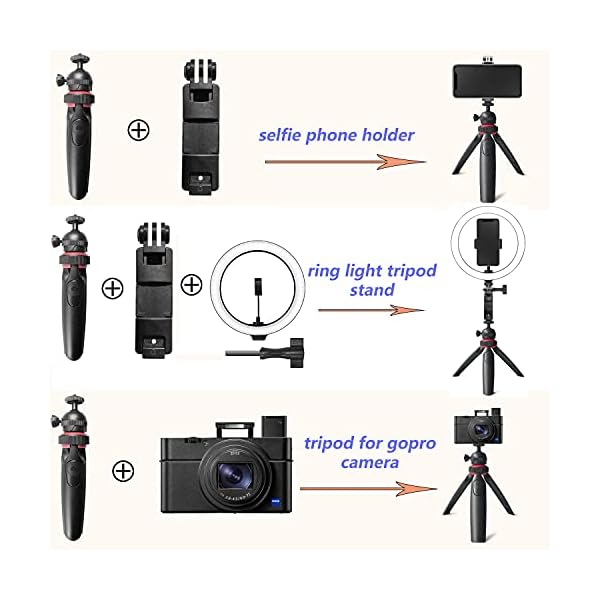 PLEASION ringlicht mit stativ Handy, 10 " Selfie Ringleuchte mit Fernbedienung, 3 Farbe und 10 Helligkeitsstufen Ring Light Für Selfie /YouTube /Tiktok Videoaufnahmen/Live-Stream/Makeup/Vlog – Bild 6