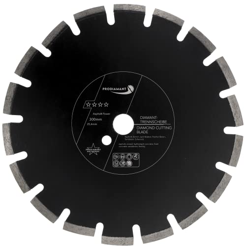 PRODIAMANT diamond cutting disc 300 mm 12 inch x 25.4 mm abrasive for asphalt screed, lightweight concrete, fresh concrete