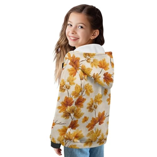 Suobstales Zip Up Hoodie Sweatshirts for Girls Kids Casual Long Sleeve Hooded Jumpers Tops Activewear with Kangaroo Pockets2