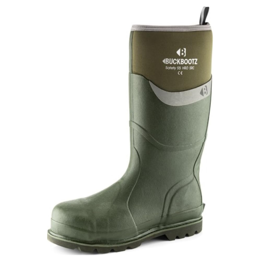 Buckler BBZ6000GR Waterproof Rubber Safety Wellington Boots Green (Sizes 5-13) Men's/Ladies Wellies (13)