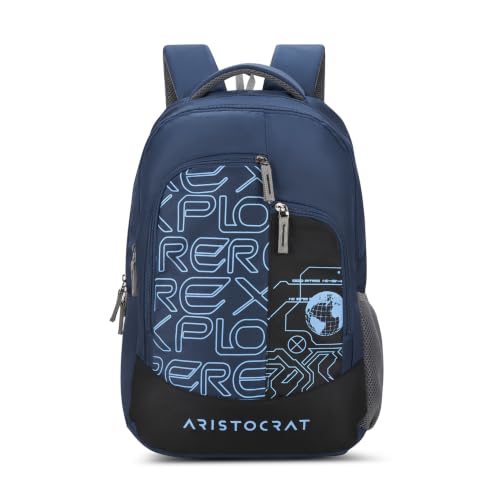 Image of Aristocrat Code 17 Inch Compatible Laptop Backpack 32 L | Premium Durable Fabric | 3 Spacious Compartments | Padded Shoulder Straps | 2 Quick Access Pocket | Ergonamic Back