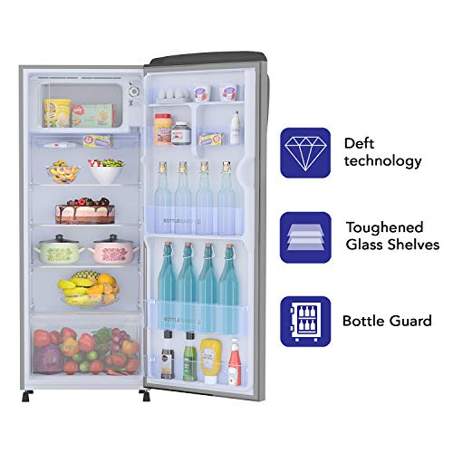 Image of Haier 242 L 3 Star Inverter Direct-Cool Single Door Refrigerator (HRD-2423CIS-E, Inox Steel)