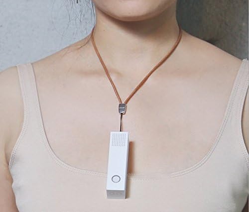 SZCHENGCI Portable Anion Air Purifier Negative Ionic USB Rechargeable Necklace Negative Ion Generator (White)