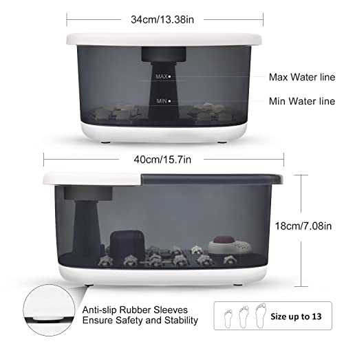 Ecarbme E20-91GREY Foot Spa Bath Massager With Heat, Vibration, Temperature Control, Jets thumb #5