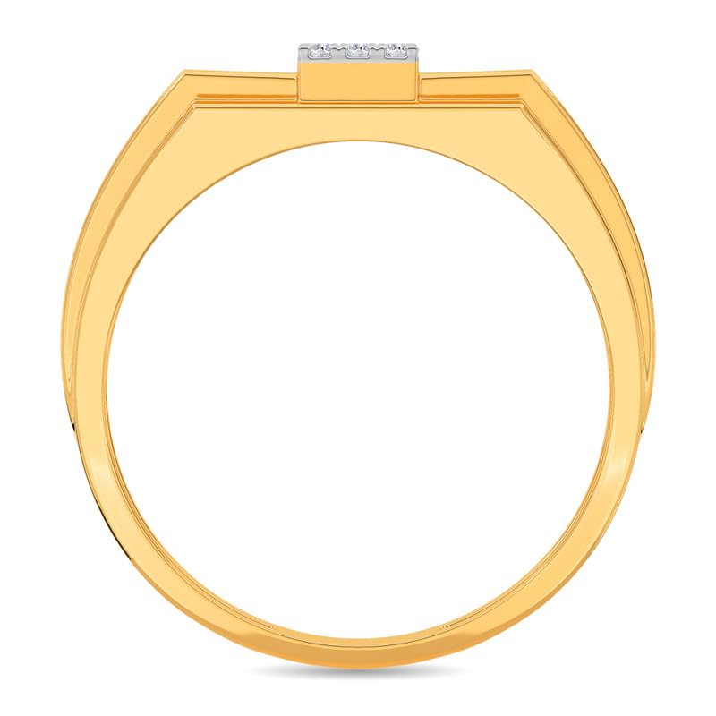 Image of KISNA 14k / 18k Real Gold & Diamond Ring | Diwali, Rakhi Rakshabandhan Gift for Brother, Husband | With Certificate of Authenticity & BIS-Hallmarked Gold Jewellery | Casual Ring For Him