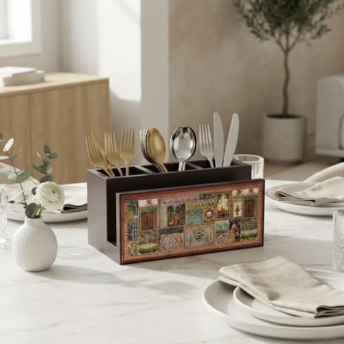 Image of Home Sparkle Tissue Paper Box Holder for Car, Home Decor, Gifting & Office Desk - Rectangular MDF with Elegant Print Design