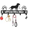 5-Hooks Dog Leash Holder for Wall， Dog Accessory Holder ，Metal Key Holder Leash Hooks