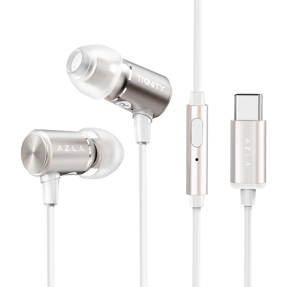Amazon.co.jp: AZLA Trinity USB-C 有線イヤホン マイク&DAC付き - 高