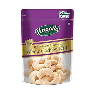 Happilo 100% Natural Premium Whole Cashew 500g Value Pack | Whole Crunchy Cashew | Premium Kaju nuts | Nutritious…