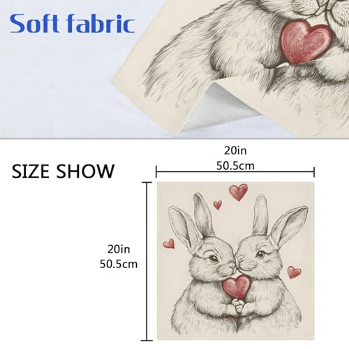 Servilletas de tela reutilizables poliéster pack x6 miniatura 6