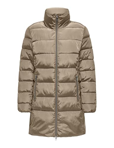 ONLY Onlnewlina Puffer Zip Coat Otw Kta Chaqueta Acolchada, Beige, S para Mujer