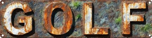 FWBOYSV Vintage Tin Golf Sign Retro Metal Sign,Suitable For Home,Street,Shop,Garage,