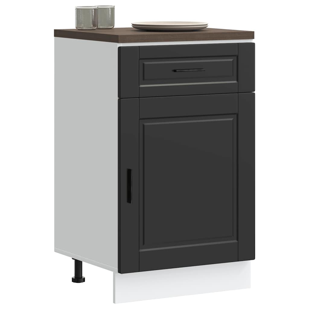 vidaXL Armoire de Cuisine Porto Noir Bois d'ingénierie