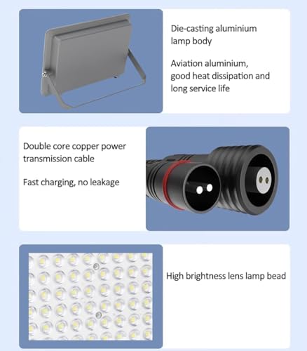 Éclairage solaire étanche IP67 200W avec télécommande pour parking extérieur - 8