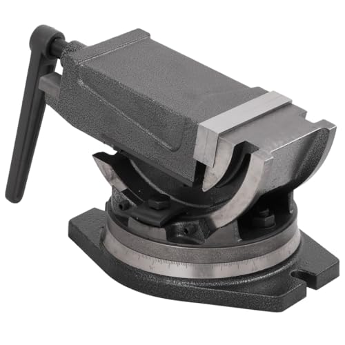Tornillo de banco inclinable de 2 ejes (100 mm) con ajuste angular de precisión para taller 5