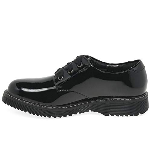 Angry Angels Girl's Impact Senior School Shoes Junior 1.5/34 Black Patent Medium3