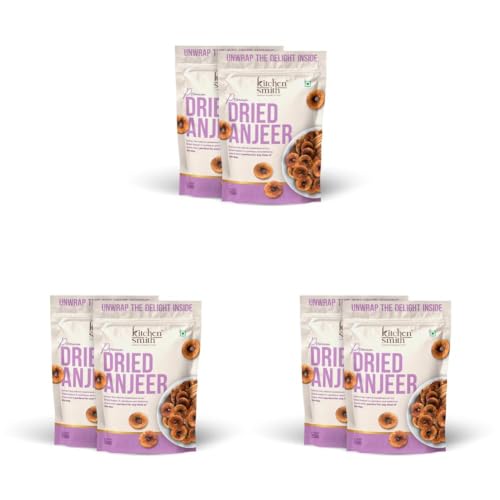 Image of KitchenSmith Premium Anjeer Dry Fruit - Pack of 6 (250gm Each) | Natural Anjeer, Figs & Dried Fig - Rich In Vitamins, Fiber, Calcium & Iron | Ideal For Healthy Snacking, Dieting & Breakfast