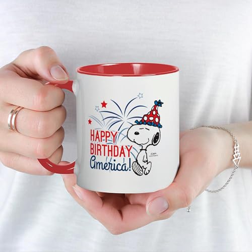 Taza de cerámica CafePress Snoopy Happy B Day 11 oz miniatura 3