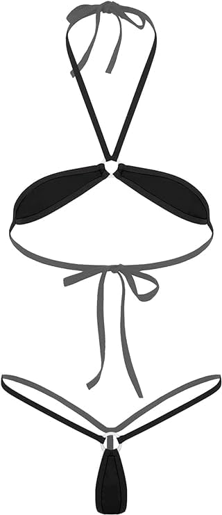 daddy come Women's Two Piece Set Micro Bikinis Mini Swimwear Tiny Bra Thongs Set Sunbath Beachwear-picture-40