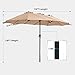 SUPERJARE 13FT Outdoor Umbrella for Patio, Double sided Pool Umbrellas with Fade Resistant Canopy, Large Table Umbrella for Deck, Market, Backyard - Beige