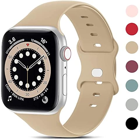 QLTYPRI Soft Silicone Apple Watch Strap Cover