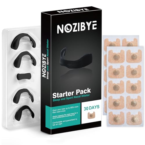 Nozibye Magnetic Nasal Strips - Nose Strips for Breathing Value Pack (30 Pairs Jet Black)