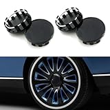 4PCS Wheel Center Caps for Rims, Snap-in Plastic Wheel Center Hub Cap Cover, Universal Car Accessories (Outer 54MM/2.13 Inch, Inner 45MM/1.75 Inch) (Black)