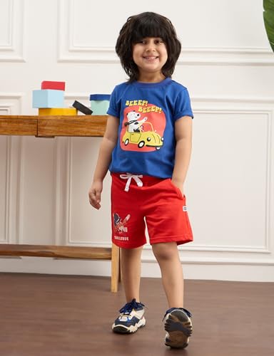 Image of Amazon Brand - Symbol Boys 100% Cotton Graphic Printed Half Sleeves T-Shirt | Age 2-6 Years (Available in Combo Pack of 3 and 5)