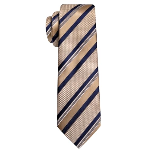Image of Barry.Wang Mens Tie Set Plaid Check Neckties Formal Business Wedding Luxury Pocket Square Cufflinks