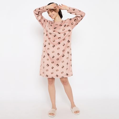 Image of CAMEY Women's Printed Nightgown, Long Sleeves, Nighty