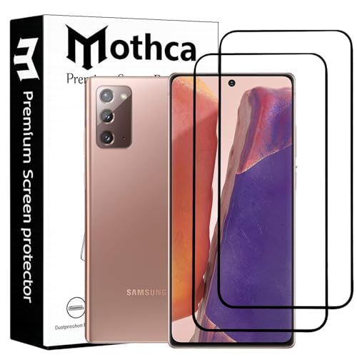 Image of Mothca Military-Grade Tempered Glass Screen Protector Compatible for Samsung Galaxy Note 20 5G with Edge to Edge Coverage - Case Friendly, Anti-Scratch & Bubble-Free Installation Kit (Pack of 2)