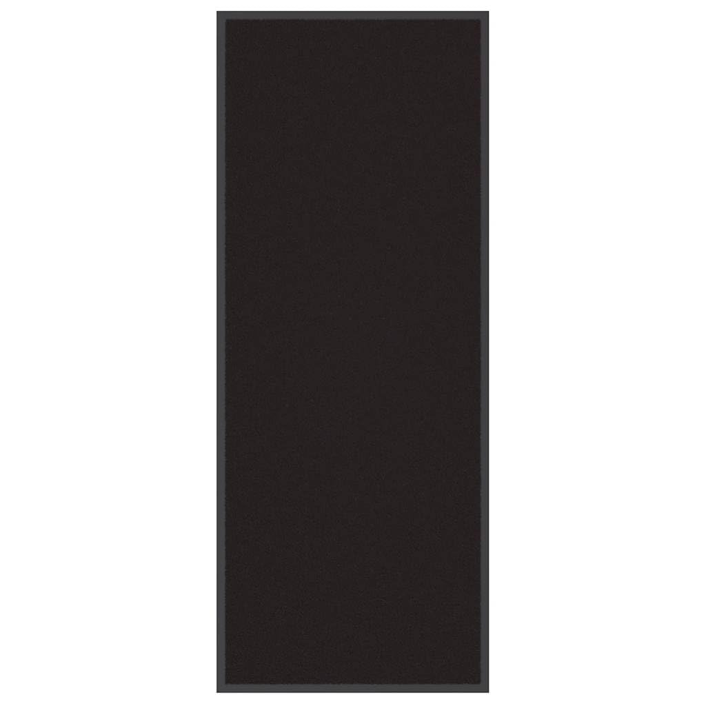 Paillasson d'entrée pour couloir et bureau grand tapis noir antidérapant
