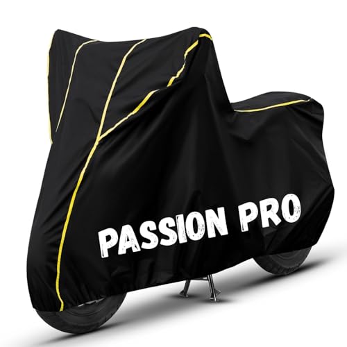 Image of Bike Cover for Passion Pro (Old) 100% Waterproof, Dustproof & Scratch Resistant| Fully Bottom Elastic UV Resistant Heavy Duty Body Cover | All Weather Outdoor Use