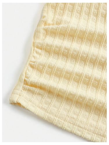 Verdusa Girl's Textured Backless Halter Tops Ruched Sleeveless Slim Fitted Tank Top2