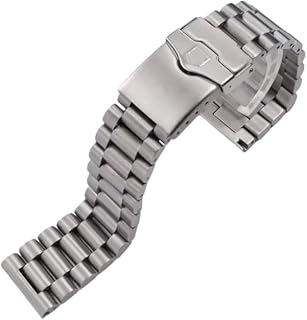 Men's Stainless Steel Watch Strap,Adjustable Fold Clasp Link Metal Watch Bracelet for TAG Heuer Carrera Aquaracer 3000 Monaco