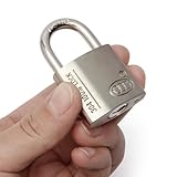 Aicosineg 南京錠 鍵式 304ステンレス製 屋外 耐久性 耐食性 防水 鍵穴 防犯 キーロック セキュリティロック シルバー 幅32×奥行13.5×高さ52mm 鍵3本付