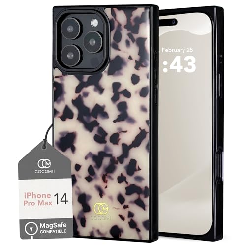 Image of COCOMII Rectangle for iPhone 14 Pro Max Case, Ivory Tortoiseshell