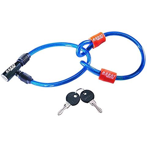 Agent, candado para esquís, clásico, con 2 Llaves, 180 g, Schwarz Cover