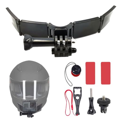 Universal Action Camera Mount Adhesive Chin Mount, Helmet Top or Chin Installation, Strong Adhesive Mounting Base, Immersive POV Recording, Compatible with GoPro Hero 13 12 11 10 9 8 - Unron