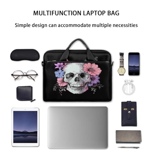 Bolso para laptop Retro Skull Flowers 15 pulgadas slim miniatura 7