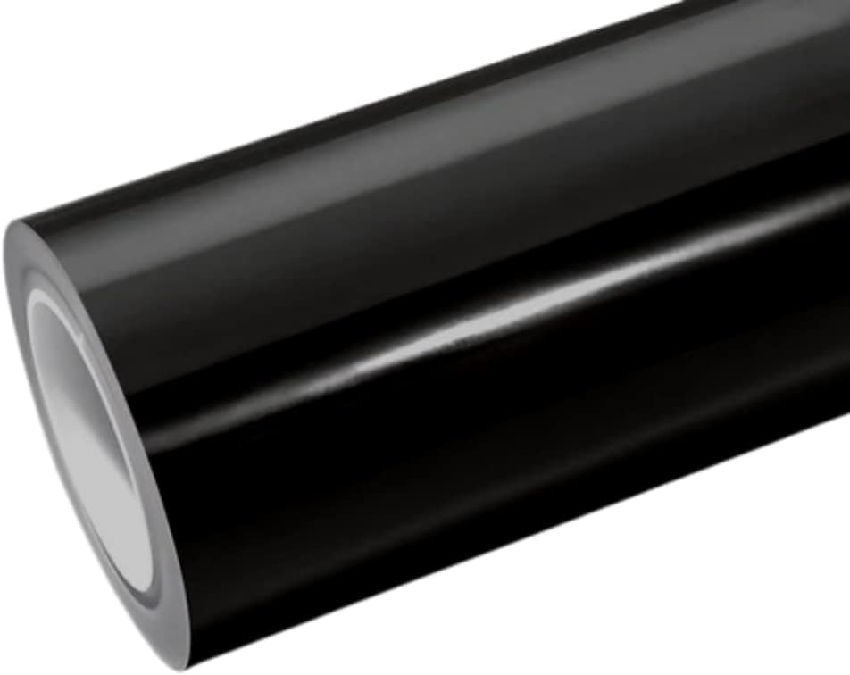 RockRose Mirror Brushed Chrome Vinyl Wrap, Anti-Wrinkle. Air Release Automotive Bubble Wrap, Self Adhesive Car Vinyl Stickers DIY Decal (5FT x 60FT, Black)