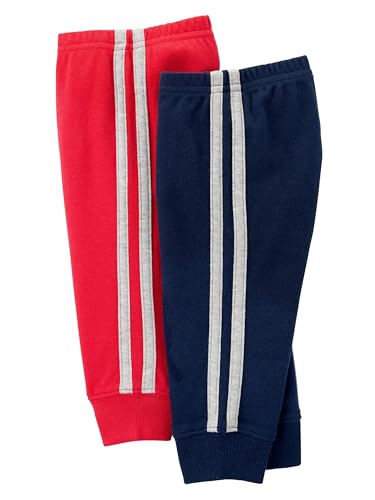 image for Simple Joys by Carter's Baby Cotton Pants, Pack of 4, Dark Blue/Dark G