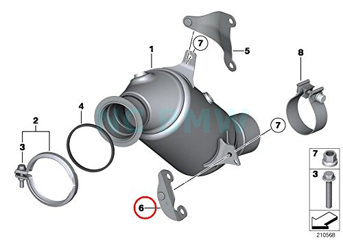 BMW Genuine Holder Catalytic Converter Near Engine
